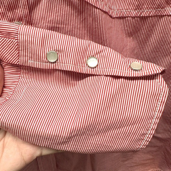 RIKA Studios by Ulrika Lundgren Levi Shirt Red White Stripe Western Size S - XL - Picture 9 of 10